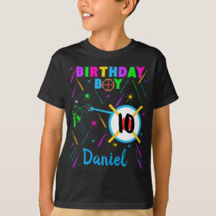 Laser Märkre Birthday Boy Party Gamer Gaming T-Sh T Shirt