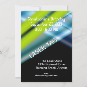 Laser Märkre Birthday Inbjudningar