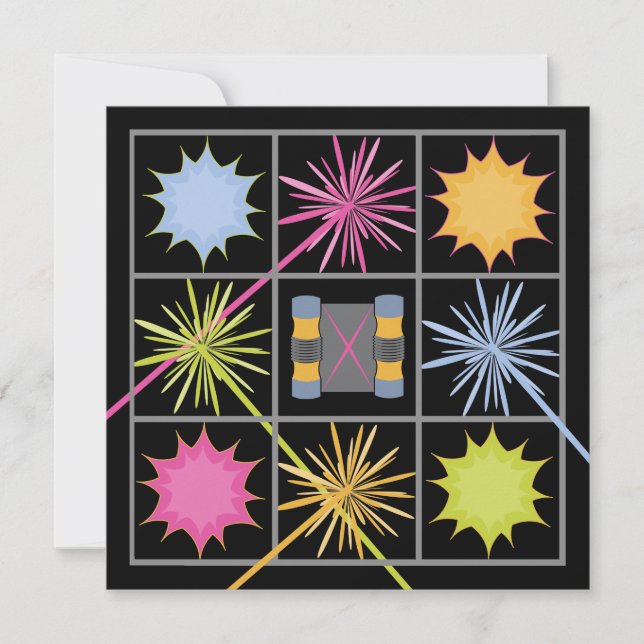 Laser Märkre Födelsedagsfest inbjudan (Framsida)