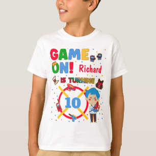 Laser Märkre Game on Birthday Boy Party T Shirt