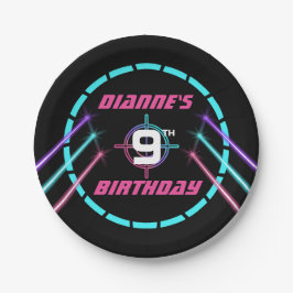 Laser Märkre Girls Neon Rosa Födelsedagsfest Food