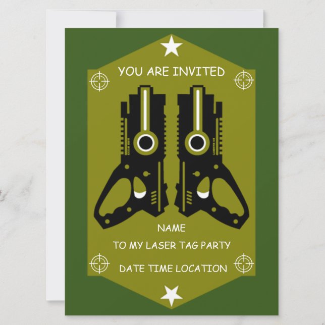 Laser Märkre Party Inbjudan (Framsida)