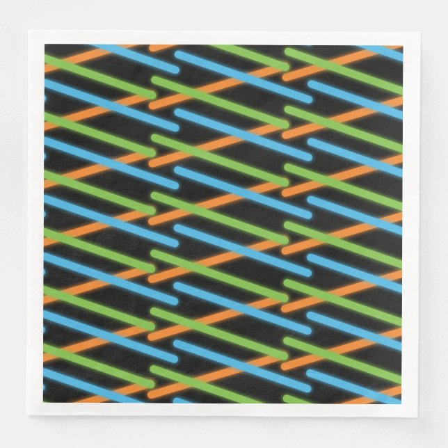 Laser Märkre Party Neon Pappersservett (Framsida)