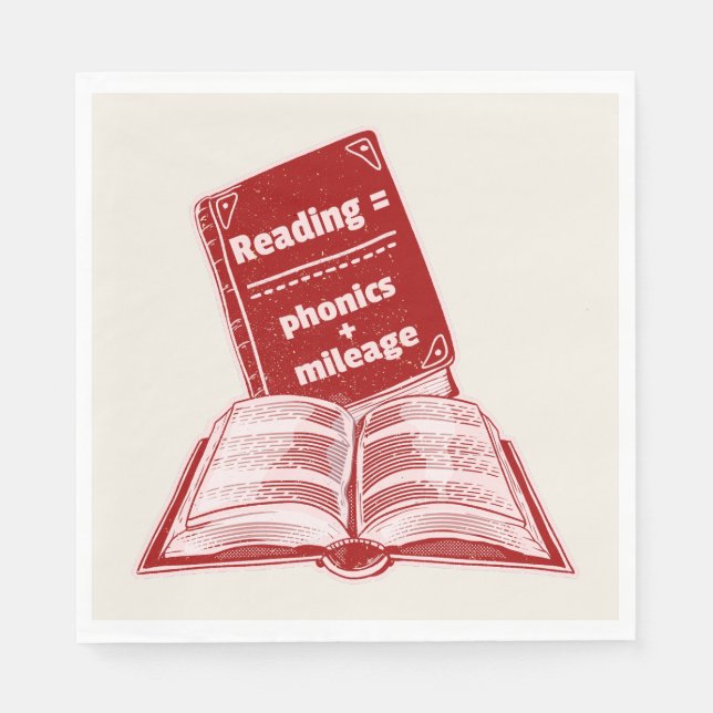 Läser milkostnadsfonetik pappersservett (Framsidan)