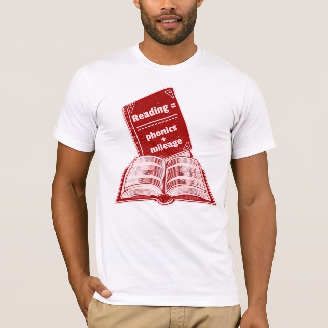 Läser milkostnadsfonetik t shirt (Framsida)