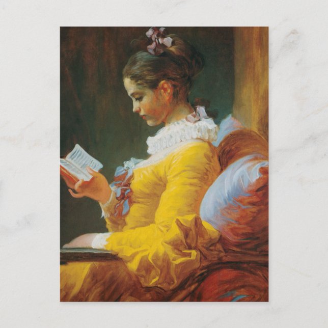 Läser nedtonad i Gult Vykort (Framsida)