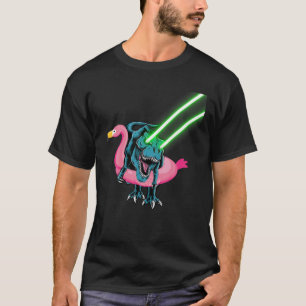 Laser Öga Rex in Flamingo Flyter   Funny Galaxy Re T Shirt
