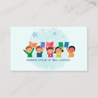 Läser öppnar nya världar visitkort