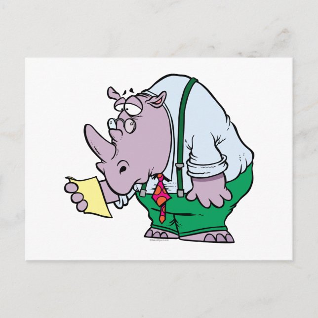 Läser Rhino Vykort (Framsida)