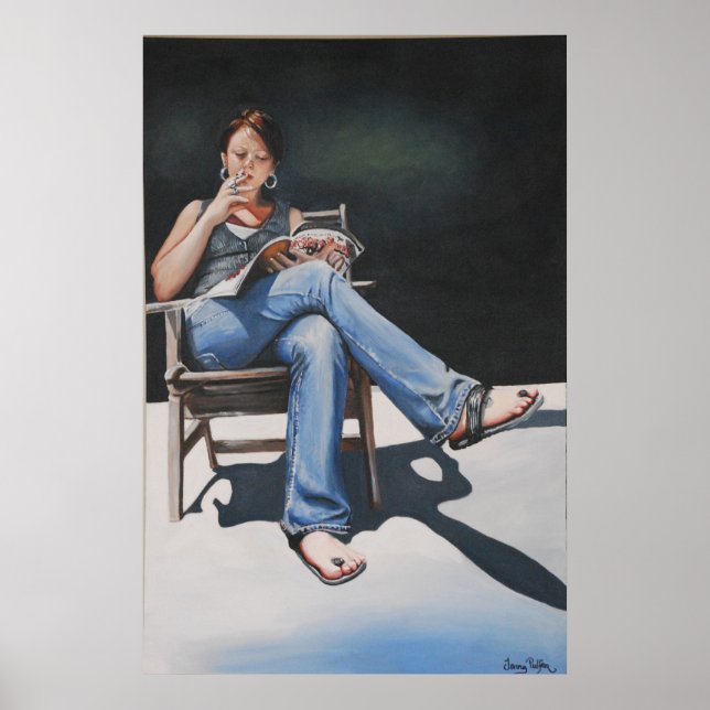 Läser rullande text poster (Framsidan)