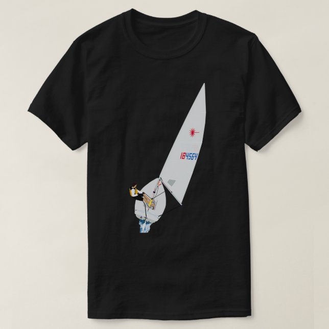 Laser Sailing Man T Shirt (Design framsida)