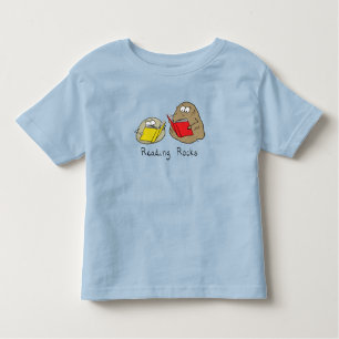 Läser Sten Funny Bok Barn Småbarn T-Shirt