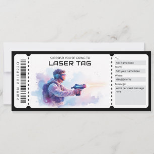 Laser Tag-biljett Inbjudningar