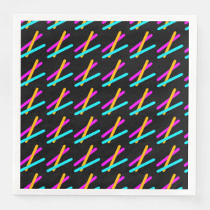 Laser Tag-fest Neon Teal Lila Orange Pappersservett