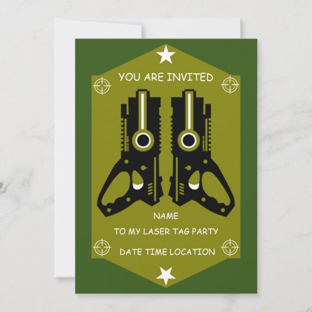 Laser Tag Fests Inbjudan (Framsida)