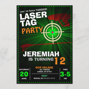 LASER TAG FÖDELSEDAGSINBJUDAN MALL
