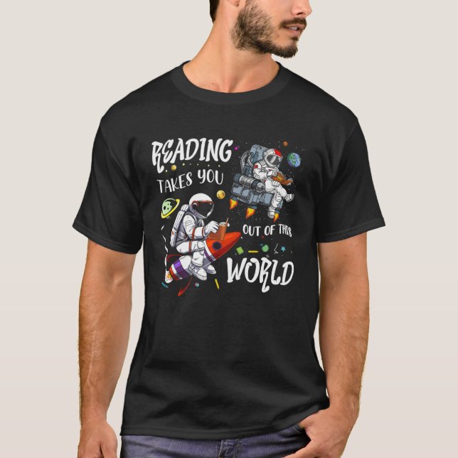Läser tar dig ur den här Bok-läraren T Shirt (Framsida)