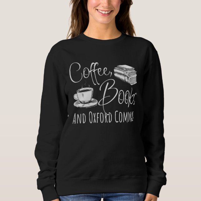 Läser Tee Kaffe Böcker Och Oxfordkomma (Framsida)