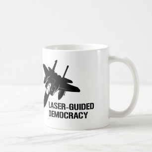 Laser - vägledd demokrati/fred till och med kaffemugg