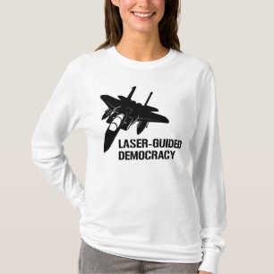 Laser - vägledd demokrati/fred till och med tee shirt