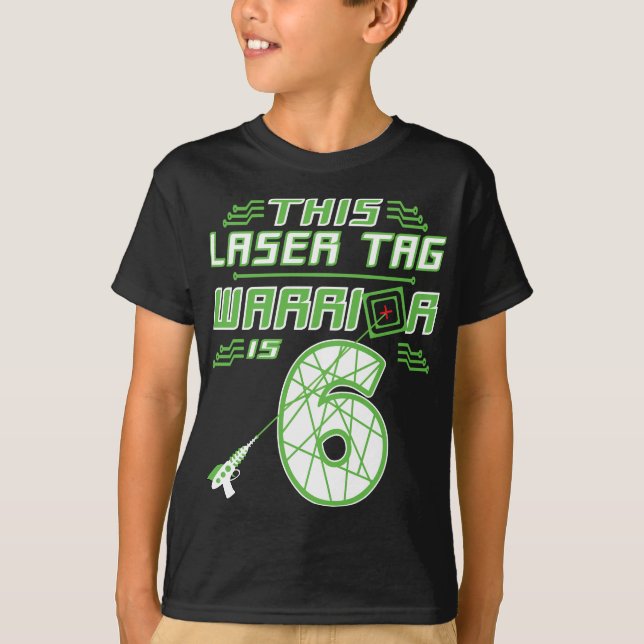 Laserbildsarbetaren spelar 6 Märkre 6e på födelsed T Shirt (Framsida)