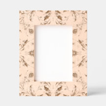 Lasergraverad ram med blommotiv från en gammal äng