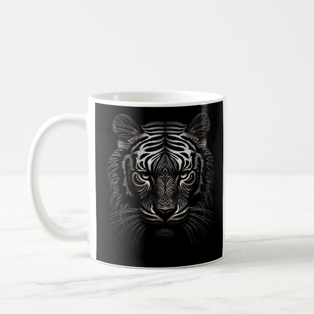 Lasergraverat tigerkaffe mugg (Vänster)