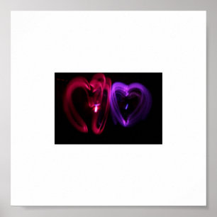 Laserhearts Canvas Poster