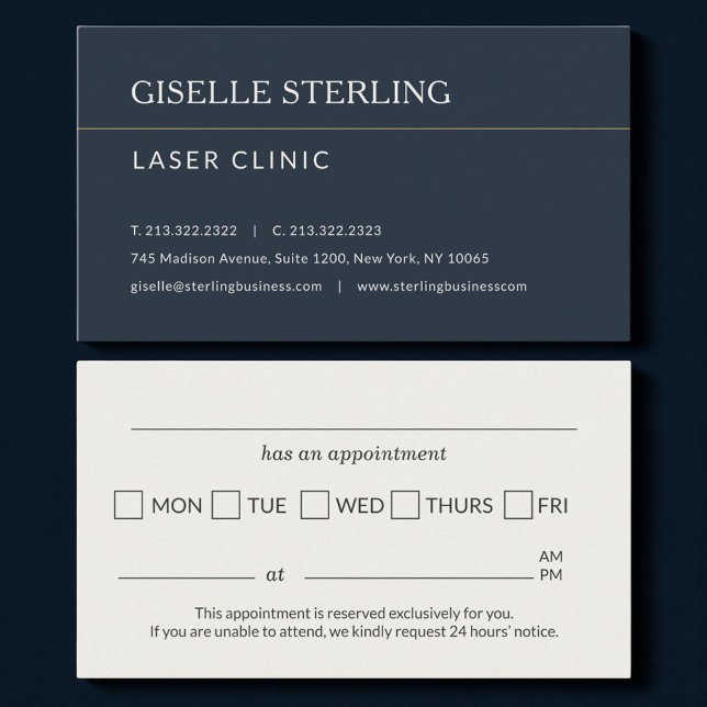 Laserklinik Kontors Utnämnings Påminnelse Visitkort (Skapare uppladdad)