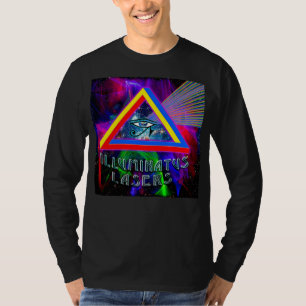 Laserlaser med Ljusstyrka, Logotyp, långdragen T Shirt