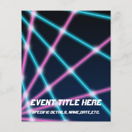 Laserljus i coola 80s - visa bakgrundsretensionen  flygblad