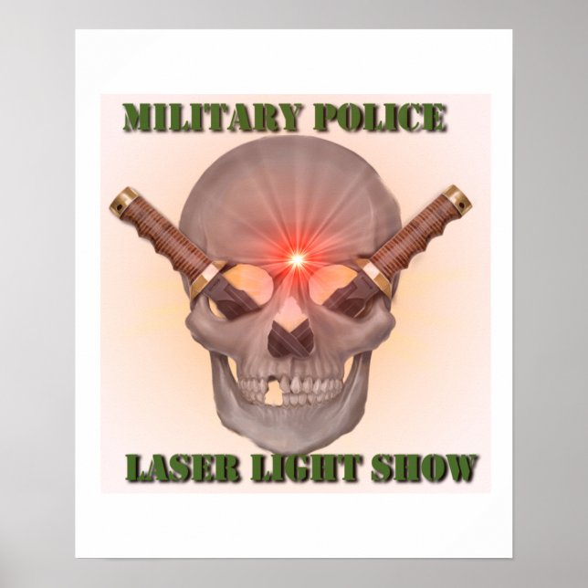 Laserljusshow för militär polis poster (Framsidan)