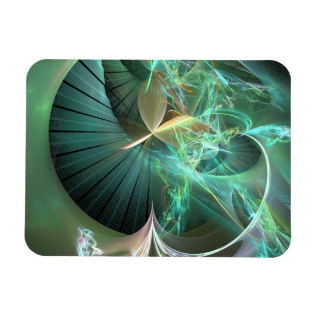 Laserljusvisning över Grönten Magnet (Horisontell)