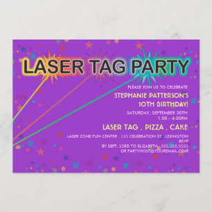 LaserMärkre Födelsedagsfest inbjudan  Flickor