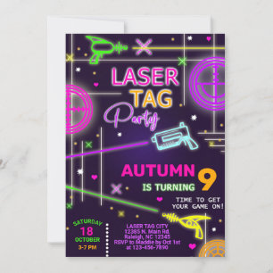 LaserMärkre - inbjudan till nyfödd flicka.