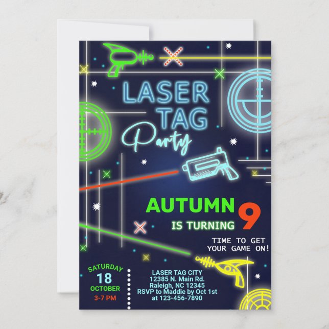 LaserMärkre, nybörjarinbjudan. Inbjudningar (Framsida)