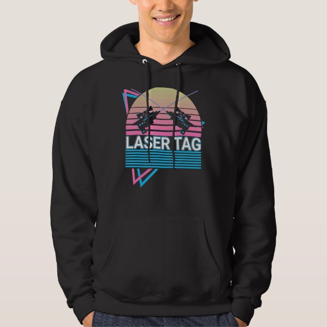 LaserMärkre Spame Lasertag Retro Hoodie (Framsida)