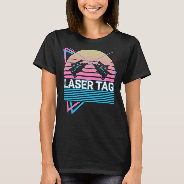 LaserMärkre Spame Lasertag Retro T Shirt (Framsida)