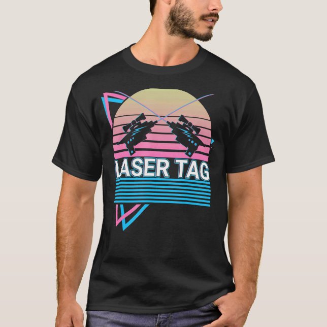 LaserMärkre Spame Lasertag Retro T Shirt (Framsida)