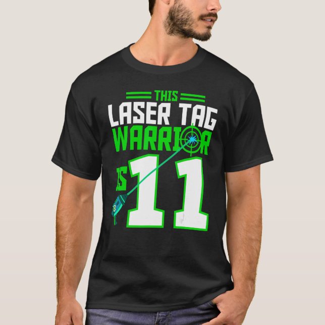 LaserMärkrn Warrior är 11 Födelsedagsfester för sp T Shirt (Framsida)
