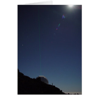 Laserskrivare vid stjärnor hälsningskort