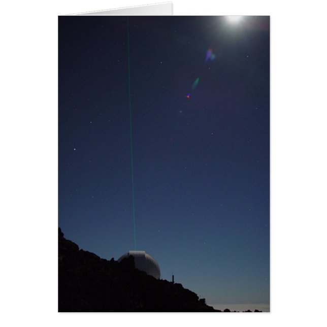 Laserskrivare vid stjärnor hälsningskort (Framsidan)