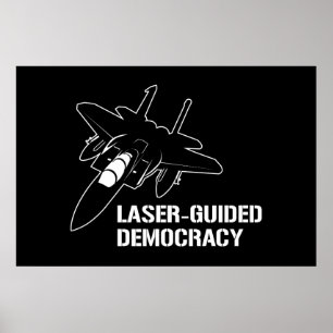 Laserstyrd demokrati/fred genom Firepower Poster