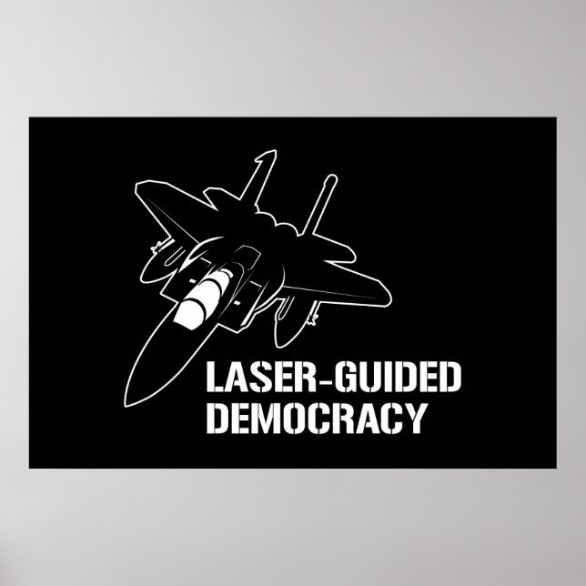 Laserstyrd demokrati/fred genom Firepower Poster (Framsidan)