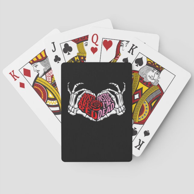 Läses inuti är jag död - Sarcastic Valentine C Casinokort (Baksidan)