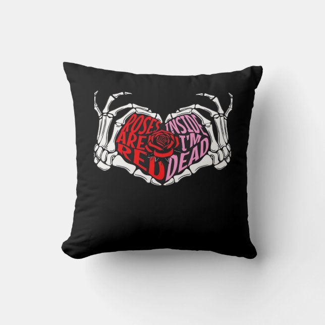 Läses inuti är jag död - Sarcastic Valentine C Kudde (Framsida)
