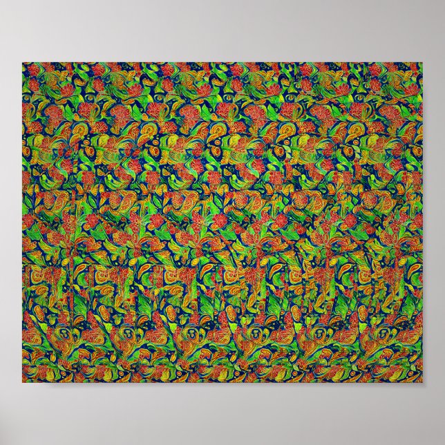 Läsgroda - Gömt 3D-utskrift Poster (Framsidan)