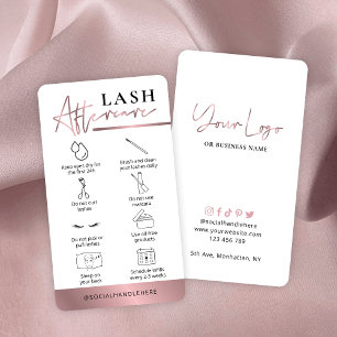 Lash Aftercare Guide Ro Guld Bronze Lash Salon Visitkort