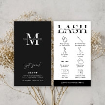 Lash Aftercare Instructions Minimalist Logotyp Sal