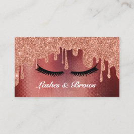 Lash and Brows Elegant Script Guld Makeup Beauty Visitkort